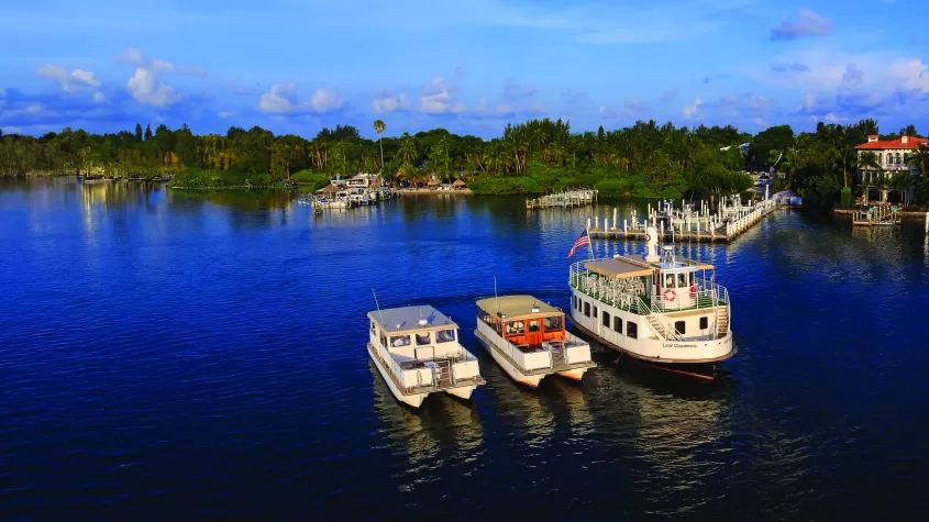 Captiva Cruises fleet of boats in water